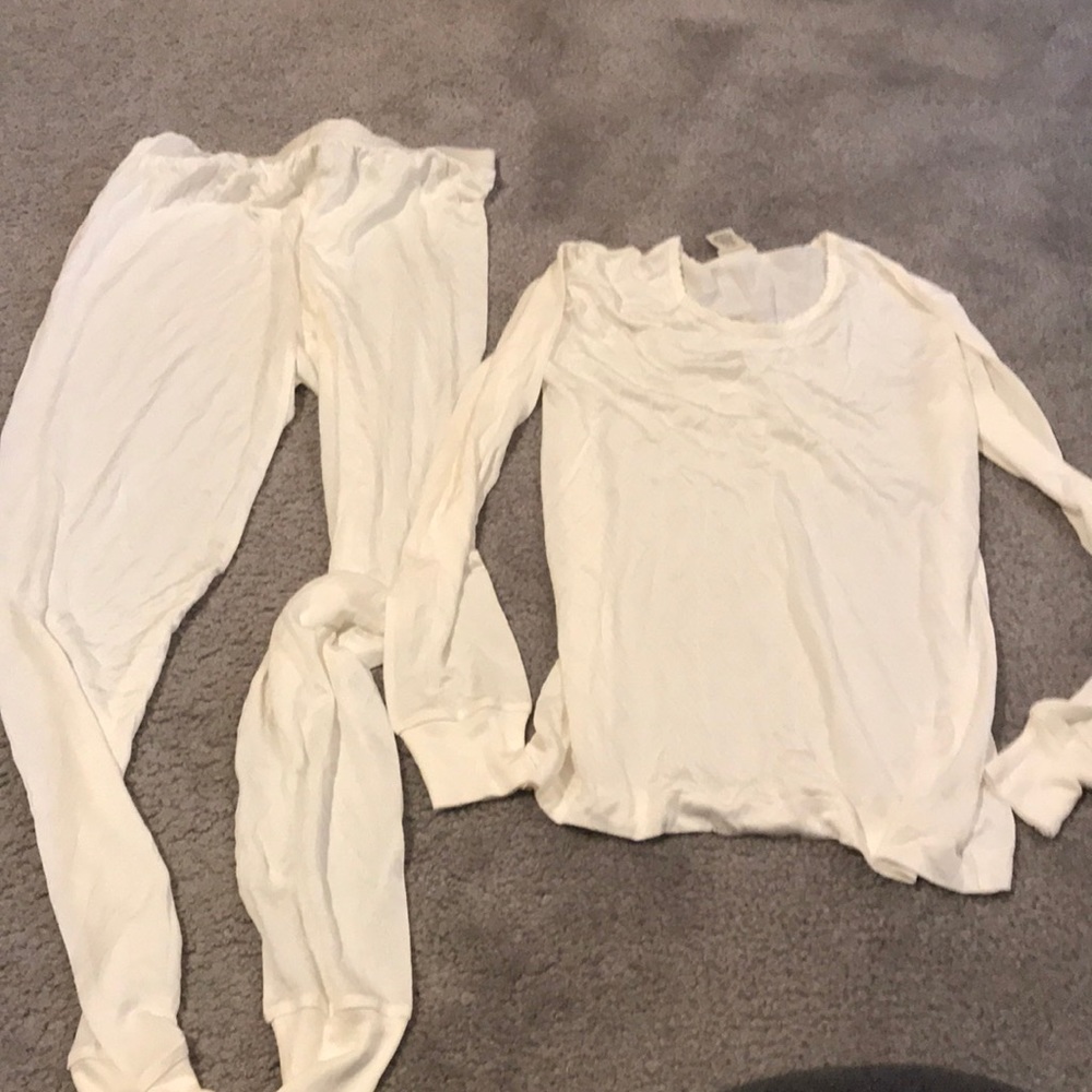 LL Bean 100% silk pajama set